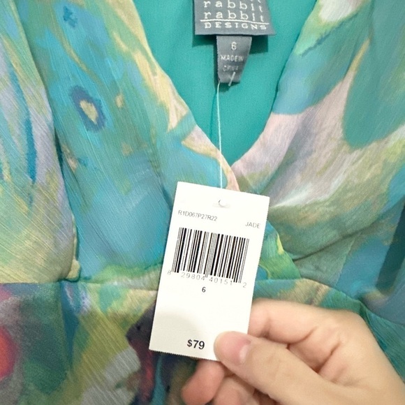 Rabbit Rabbit Rabbit Design Sleeveless Floral Midi Maxi Dress size 6 - Picture 5 of 6